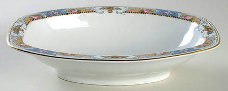 Rosari (Smooth, Fruit Basket, Blue) 10" Oval Vegetable Bowl