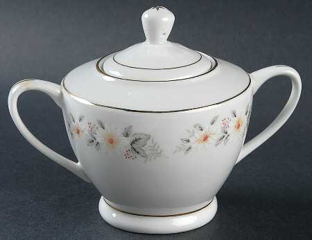 Snowflower Sugar Bowl & Lid