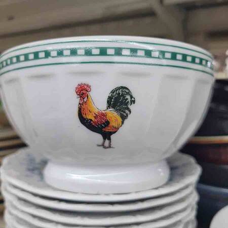 Rooster 5" Footed All Purpose Bowl