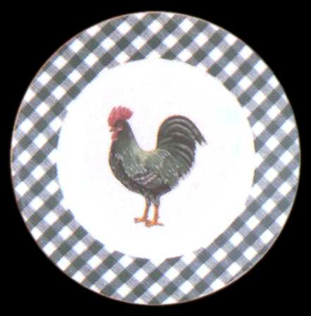 Rooster Accent Salad Plate