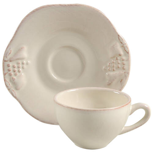 Madeira Harvest (Vanilla Creme) Espresso Cup and Saucer Set