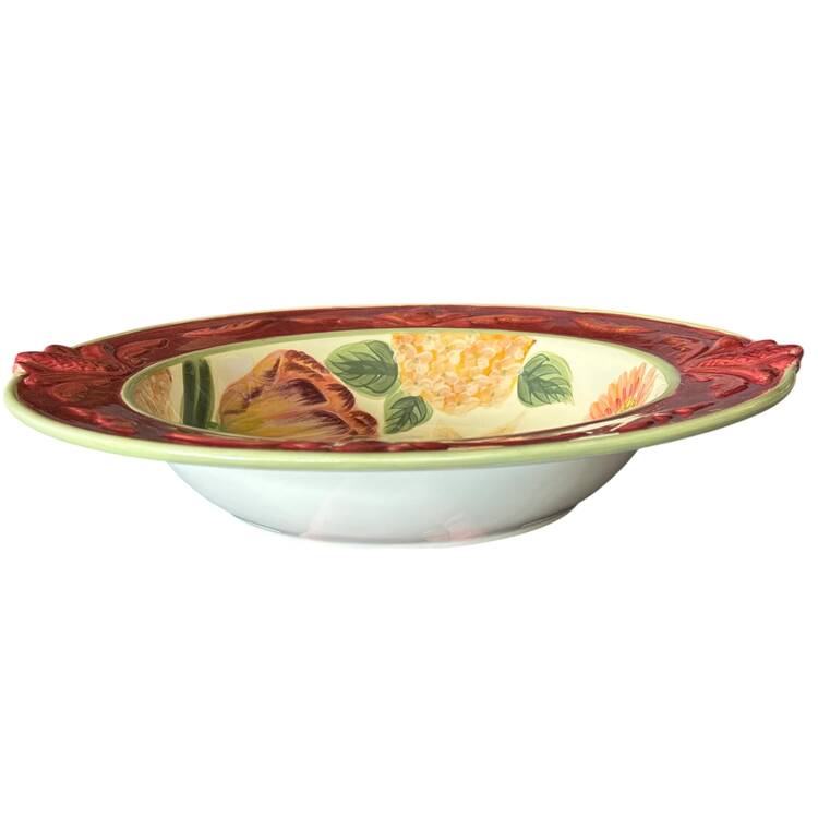 Floral Tapestry 15" Round Serving Bowl