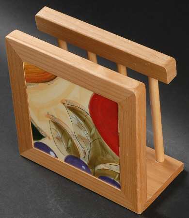 Flora 6 1/8" Natural Wood Napkin Holder  HC