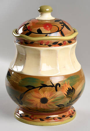 Sunflower (Scalloped Edge) Extra Large Canister & Lid