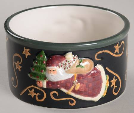 Holiday Greeting (Red Trim) Dip Bowl (for Dip and Spreader)