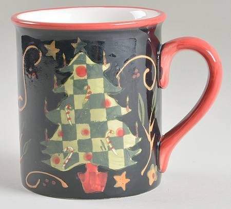 Holiday Greeting (Red Trim) Mug