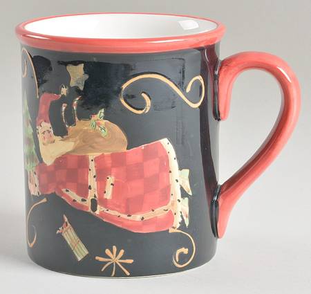 Holiday Greeting (Red Trim) Mug
