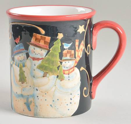 Holiday Greeting (Red Trim) Mug