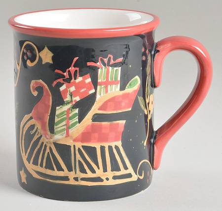 Holiday Greeting (Red Trim) Mug