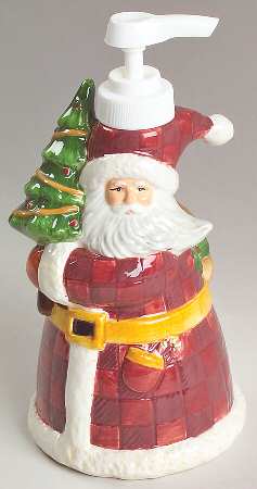 Holiday Greeting (Red Trim) Sculpted Lotion Dispenser