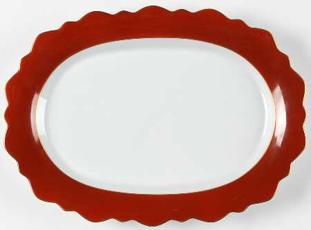 Samoa Rust (Feuille) 13" Oval Serving Platter