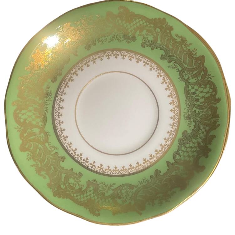 Golden Wedding Green Saucer