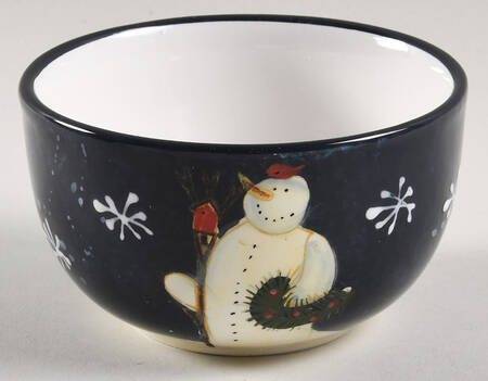 Twilight Snowman (White Stars) Condiment Bowl