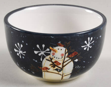 Twilight Snowman (White Stars) Condiment Bowl