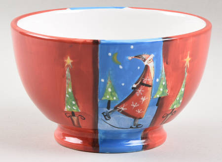 Santa On Ice (Red Handles) Individual Ice Cream Dish