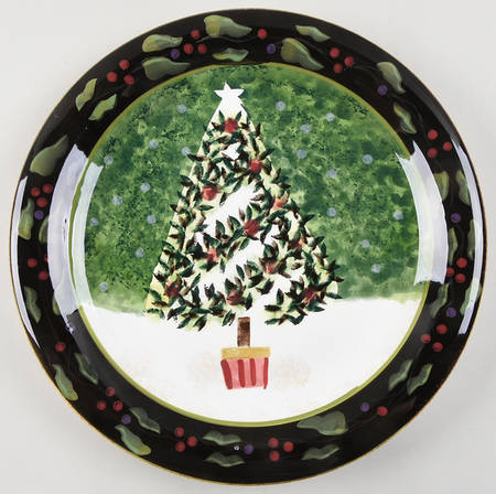 Antique Christmas Dinner Plate