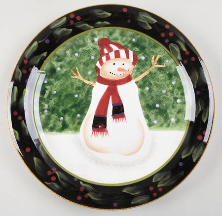 Antique Christmas Dinner Plate