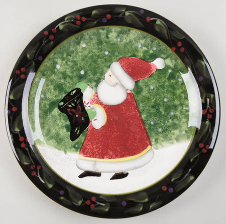 Antique Christmas Dinner Plate