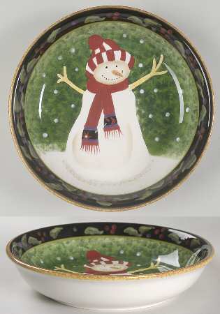Antique Christmas 9" Individual Pasta Bowl