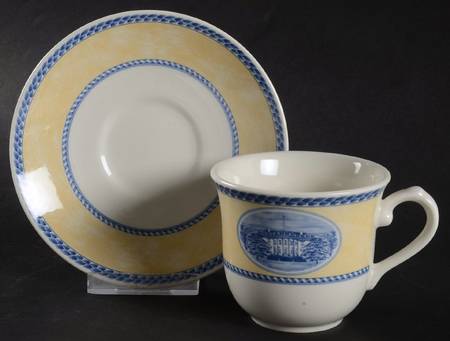 American Pastimes Flat Cup & Saucer Set