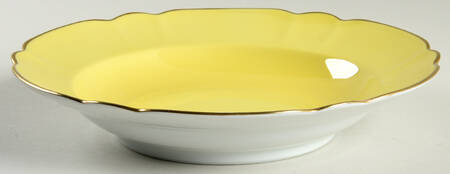 Eventail Yellow Large Rim Soup Bowl