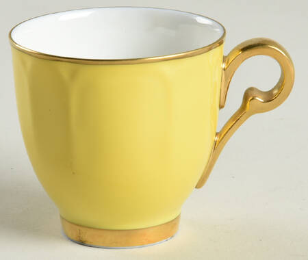 Eventail Yellow Flat Demitasse Cup by Charles Field Haviland