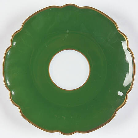 Eventail Empire Green Saucer for Demitasse Cup
