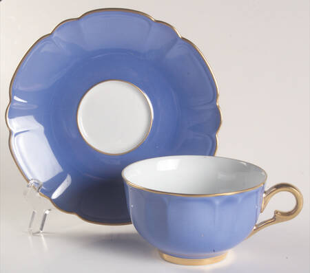 Eventail Light Blue (Bleu Monet) Flat Cup & Saucer Set