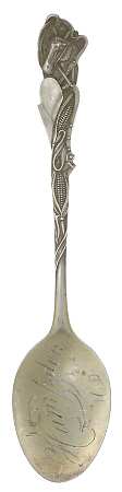 States & Cities Souvenir Spoons(Sterling) North Dakota Five O'Clock Spoon