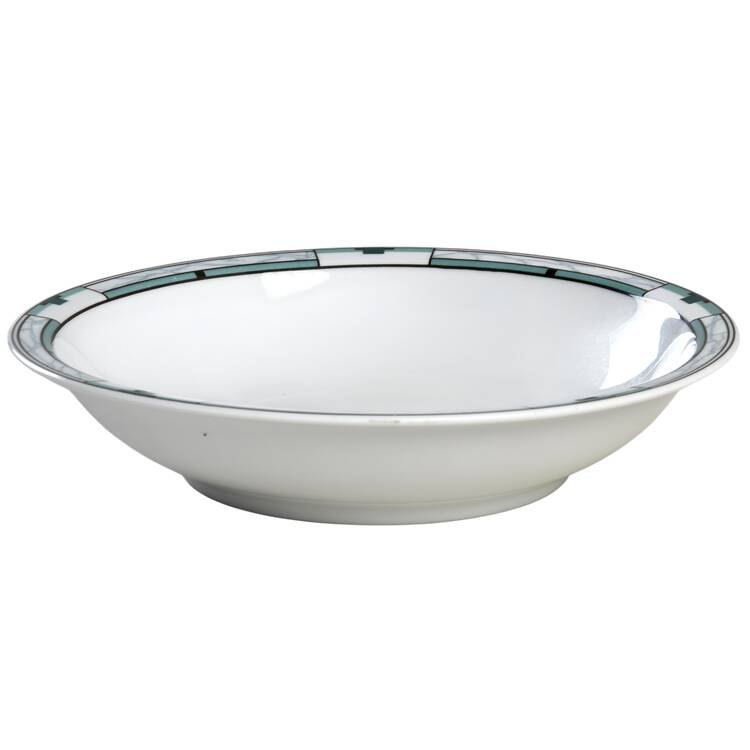 Prestige Aqua Black Rim Soup Bowl