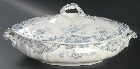Moselle Blue Oval Covered Vegetable