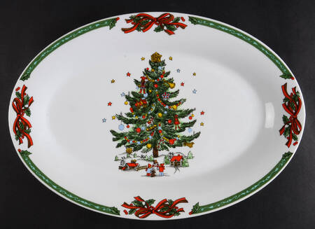 Christmas In The Park 14" Oval Serving Platter