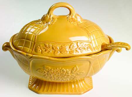 Cuisineware Gold Tureen & Lid w/Ladle