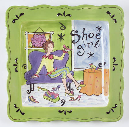 Girlfriends 12" Square Serving Platter by Certified International