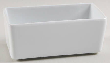 Whiteware Basics (Smooth) 1/4 Lb Butter Dish No Wood Lid