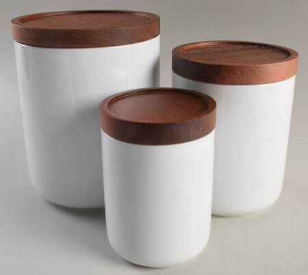 Whiteware Basics (Smooth) (3 Piece) Canister Set