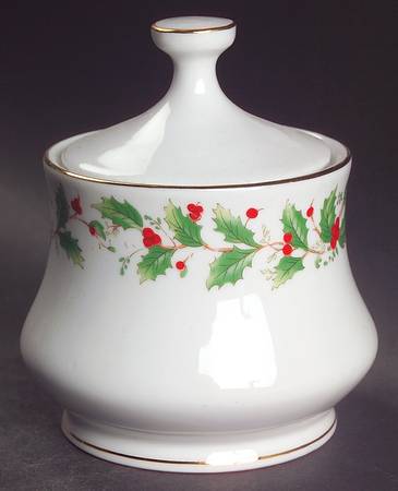Noel (Black Lettering Backstamp) Sugar Bowl & Lid