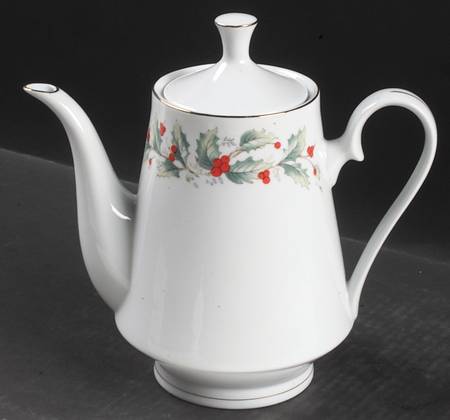 Noel (Black Lettering Backstamp) Coffee Pot & Lid