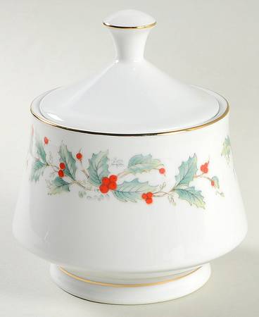 Noel (Black Lettering Backstamp) Sugar Bowl & Lid