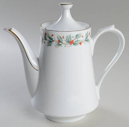 Noel (Black Lettering Backstamp) Coffee Pot & Lid