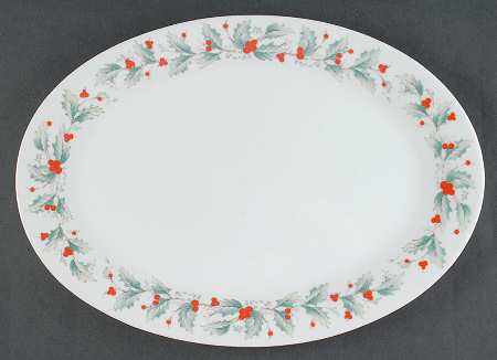 Noel (Black Lettering Backstamp) 13" Oval Serving Platter