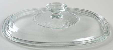 French White (Gold Trim) Lid for 1.5 Quart Oval Covered Casserole