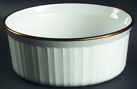 French White (Gold Trim) 7" Souffle