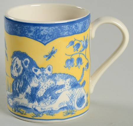 African Inspirations Blue and Yellow Mug