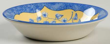 African Inspirations Blue and Yellow Soup/Cereal Bowl