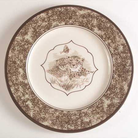 African Inspirations Sepia and Cream 12" Chop Plate (Round Platter)