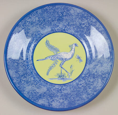 African Inspirations Blue and Green Saucer