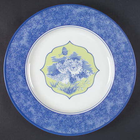 African Inspirations Blue and Green 12" Chop Plate (Round Platter)