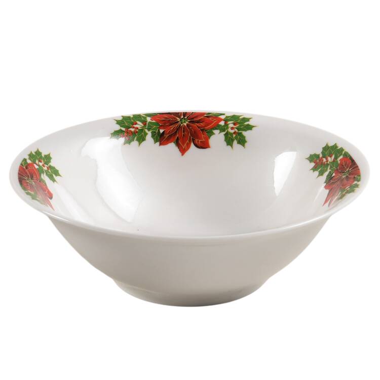 Poinsettia Coupe Cereal Bowl