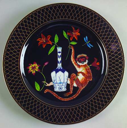 Monkey Garden Salad/Dessert Plate